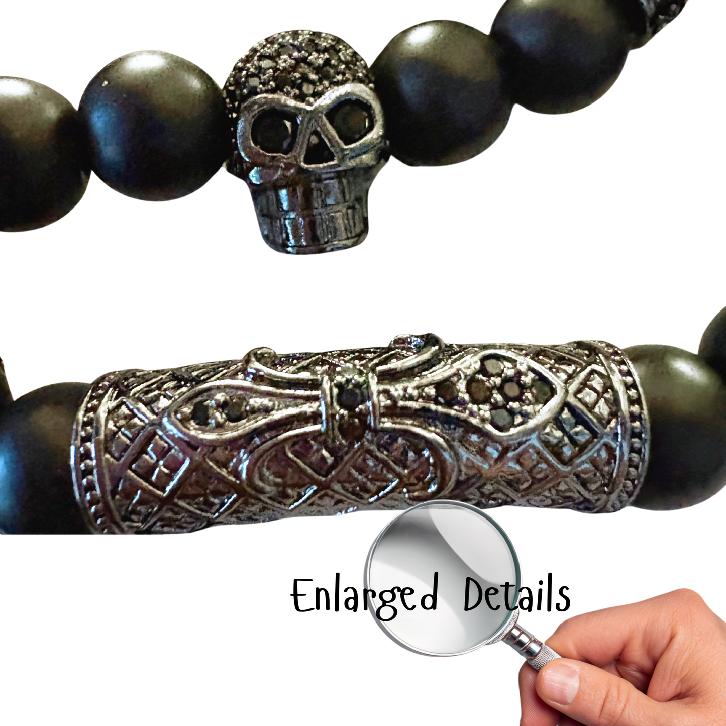 Black Obsidian Micro Inlay Bracelet