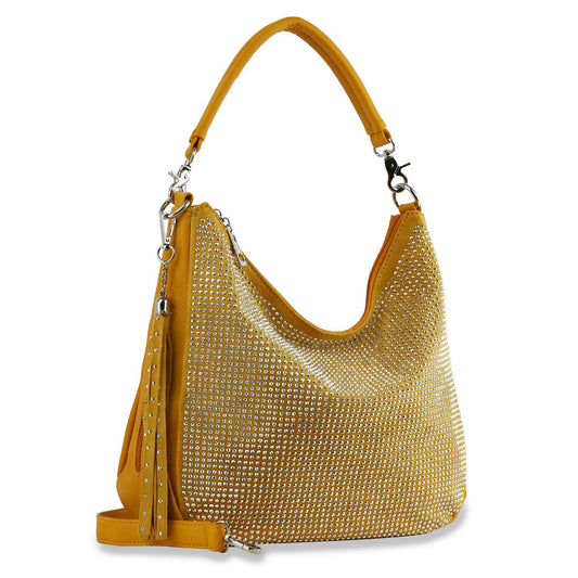 Shimmering Stone Hobo Handbag