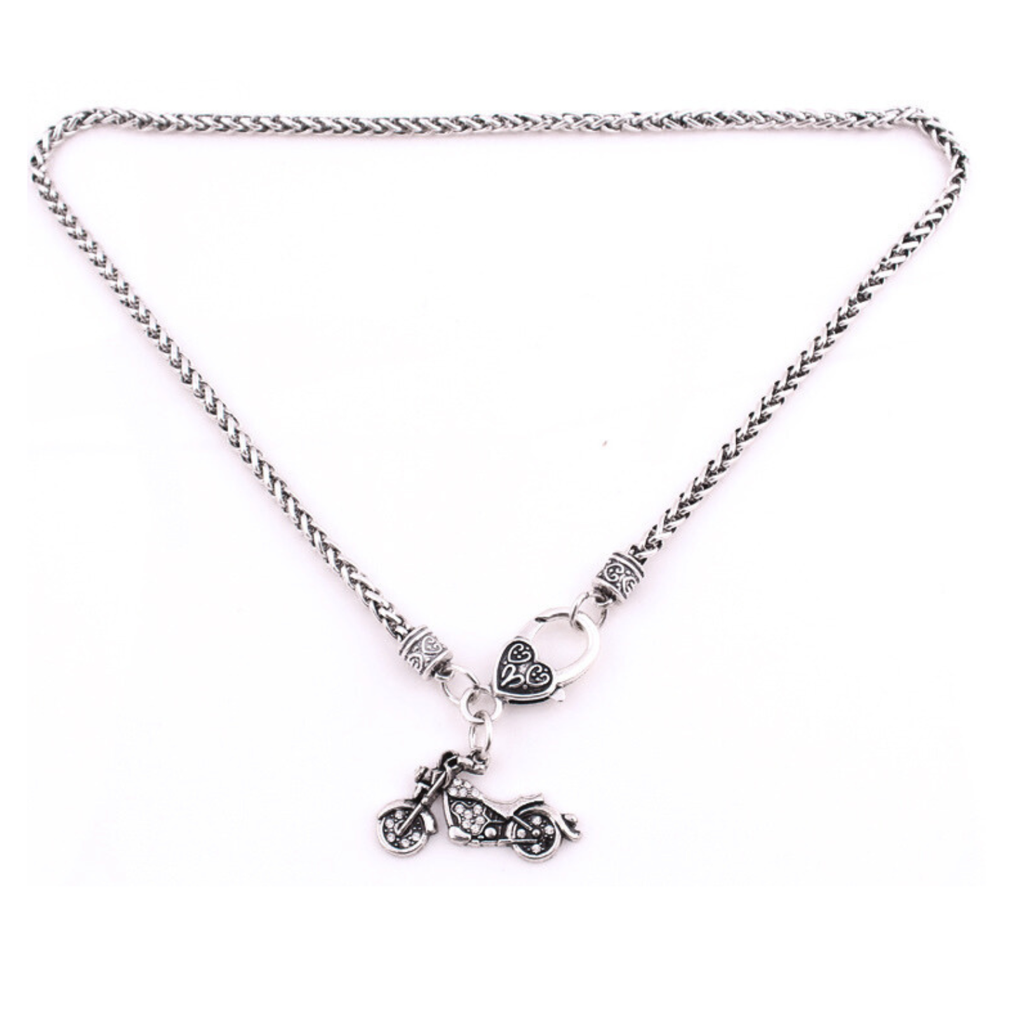 Crystalline Motorcycle Necklace