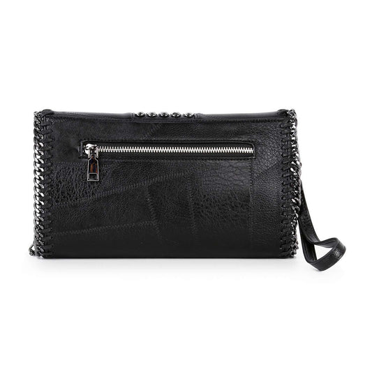 Decorative Edge Petite Shoulder Bag Wristlet - Black