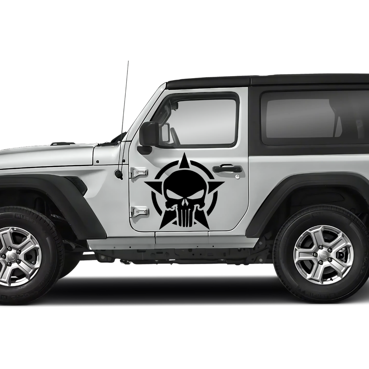Punisher Skull with Star Decal