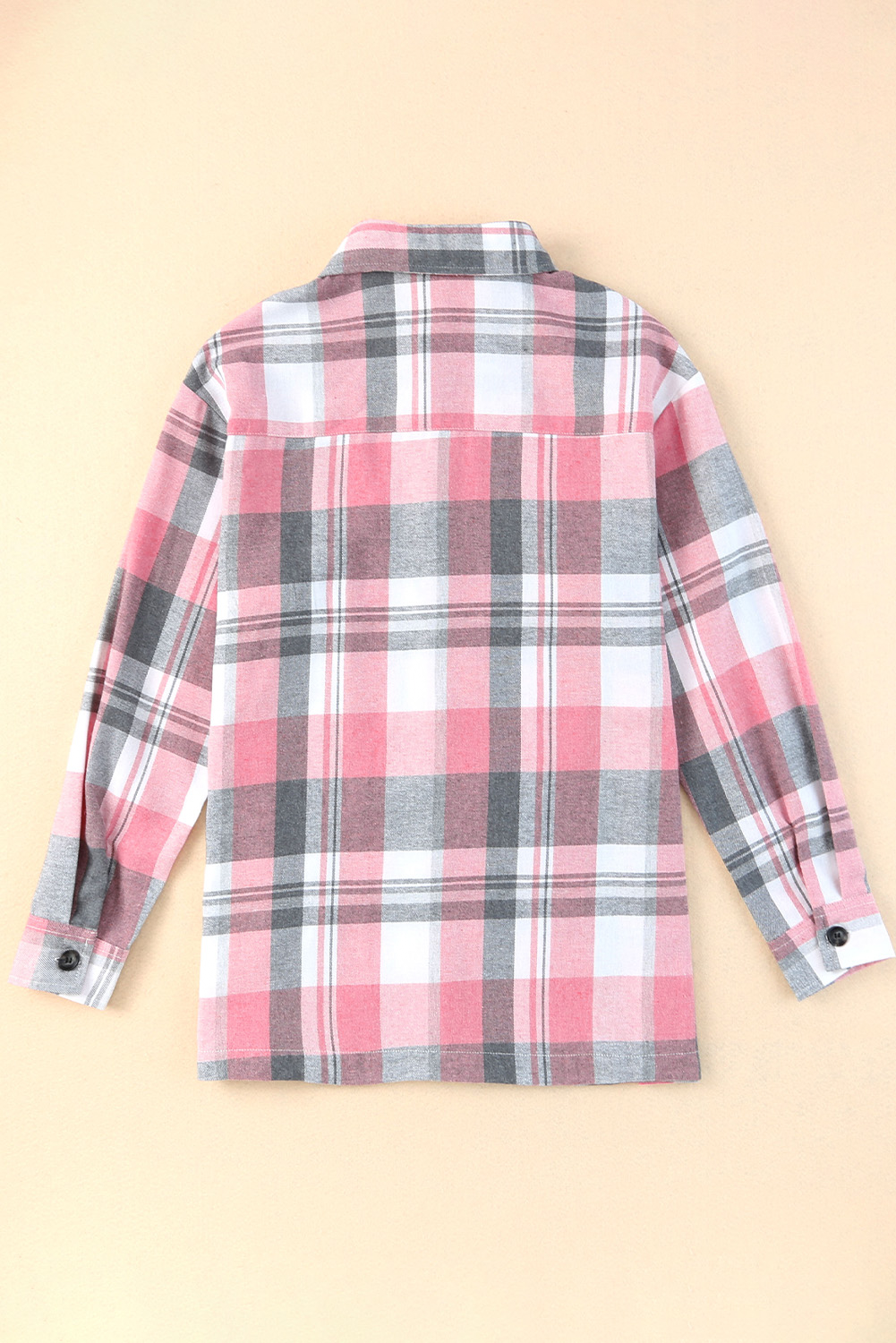 Pink Plaid Pocket Shirt