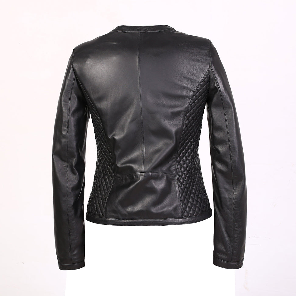 Womens Diamond Leather Jacket