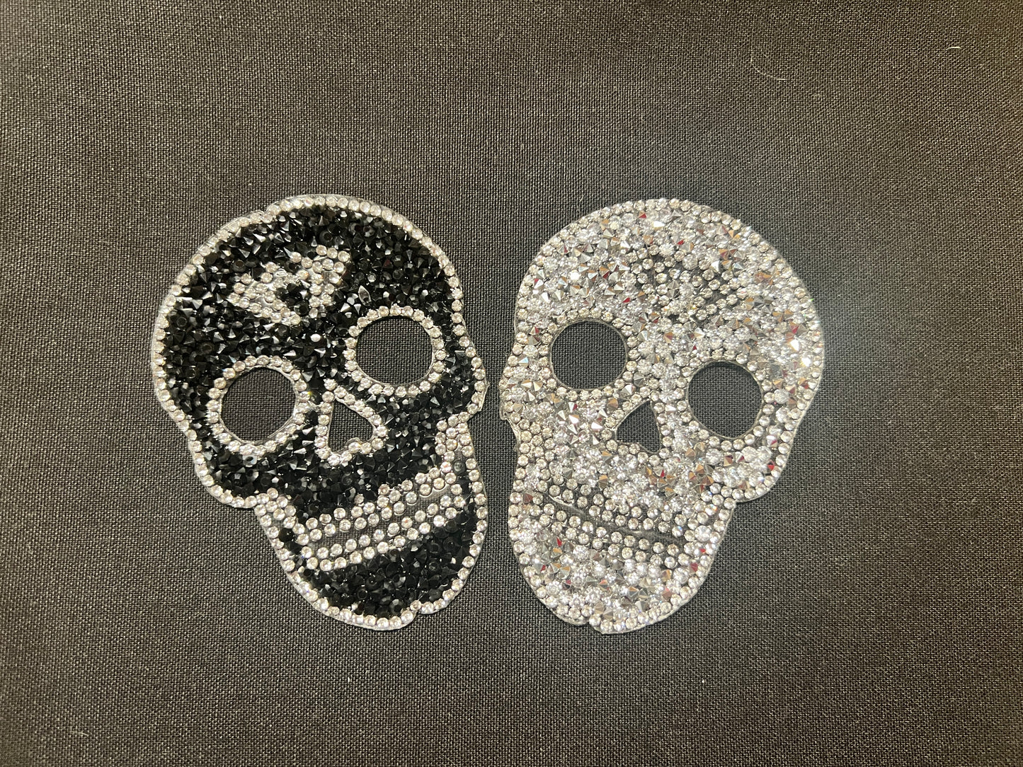Iron-On Sparkle Skull Patch
