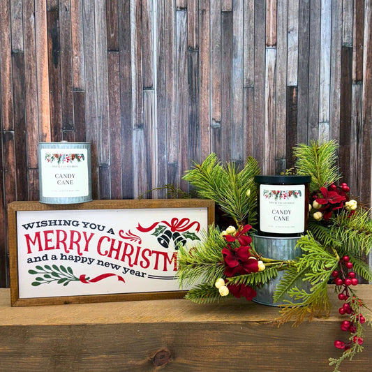 Candy Cane Holiday Candles