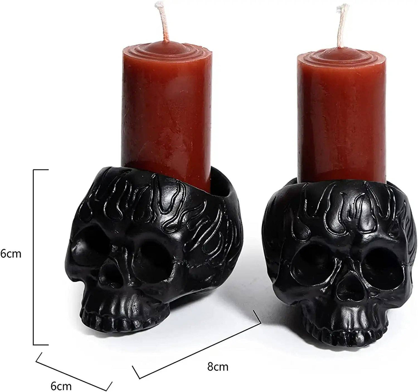 Skull Blood Halloween Candles 2 Pack