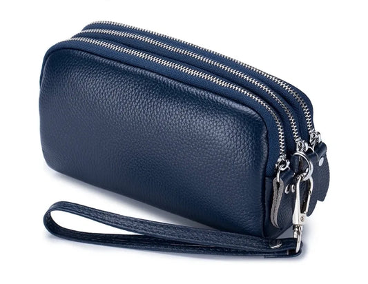 Leather Zip Wristlet