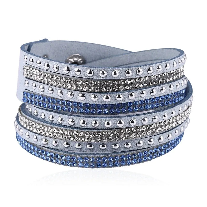 Studs & Sparkles Wrap Bracelet