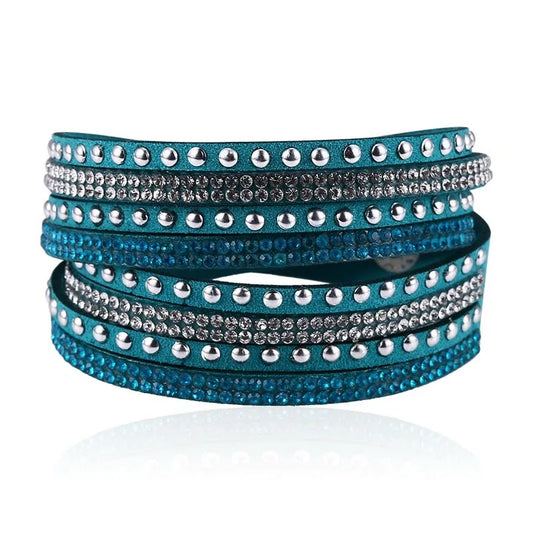 Studs & Sparkles Wrap Bracelet