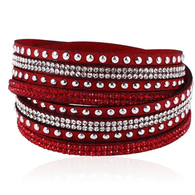 Studs & Sparkles Wrap Bracelet