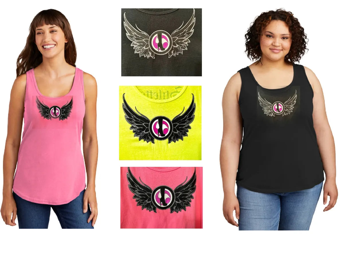 Silver Sparkle Wing Tanks