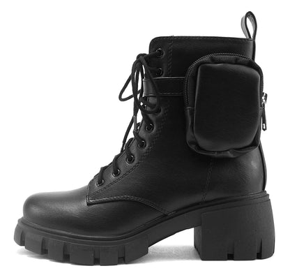 Combat Lug Sole Ankle Boots