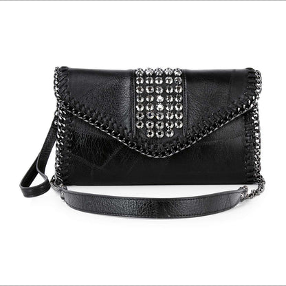 Decorative Edge Petite Shoulder Bag Wristlet - Black