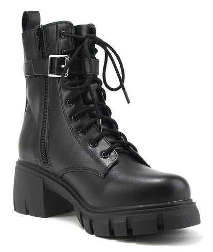 Combat Lug Sole Ankle Boots