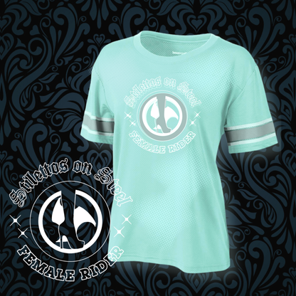 Silver Stripe Jersey Top