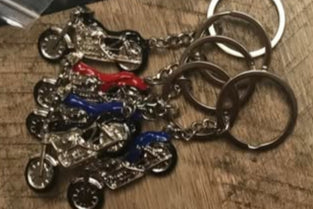 Metal Motorcycle Keychain