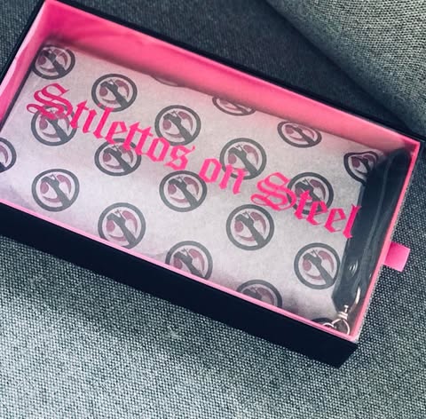 Embossed Wallet with a Chain