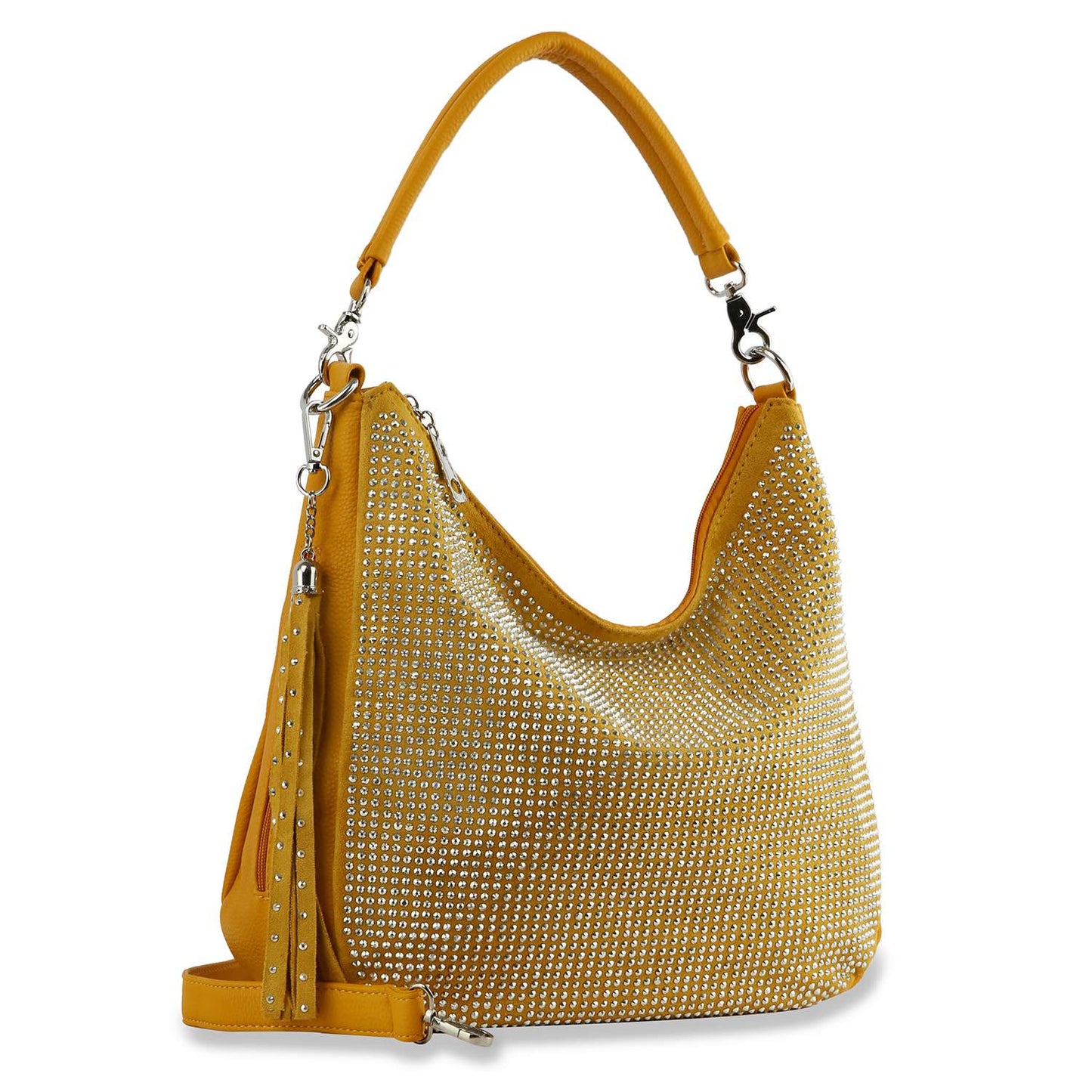 Shimmering Stone Hobo Handbag