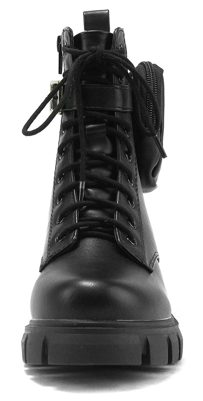 Combat Lug Sole Ankle Boots