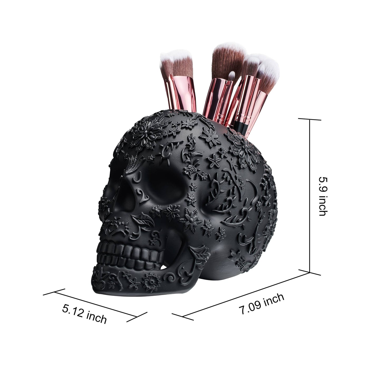 Skull Makeup Brush Holder