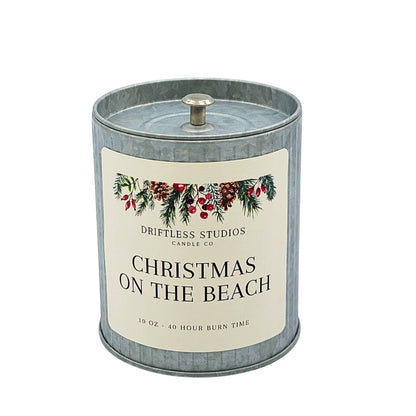 Christmas On The Beach Tin Candle