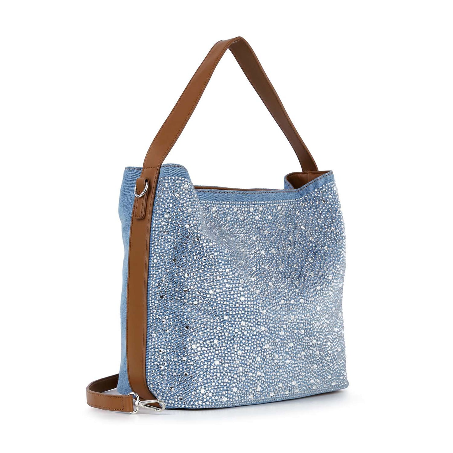Rhinestone Denim Fashion Hobo