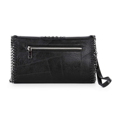 Decorative Edge Petite Shoulder Bag Wristlet - Black