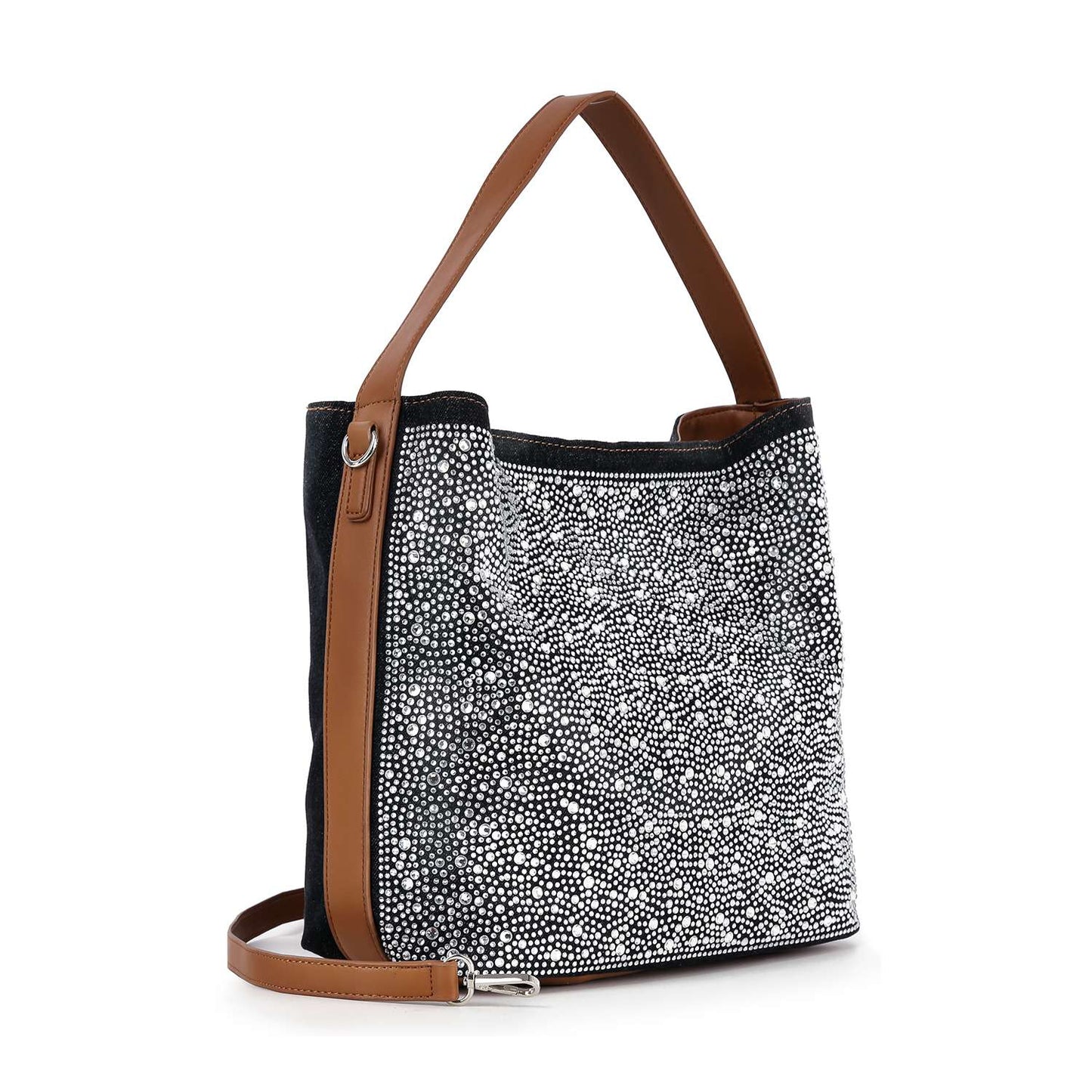Rhinestone Denim Fashion Hobo