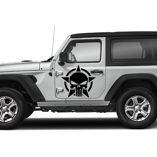 Punisher Skull with Star Decal