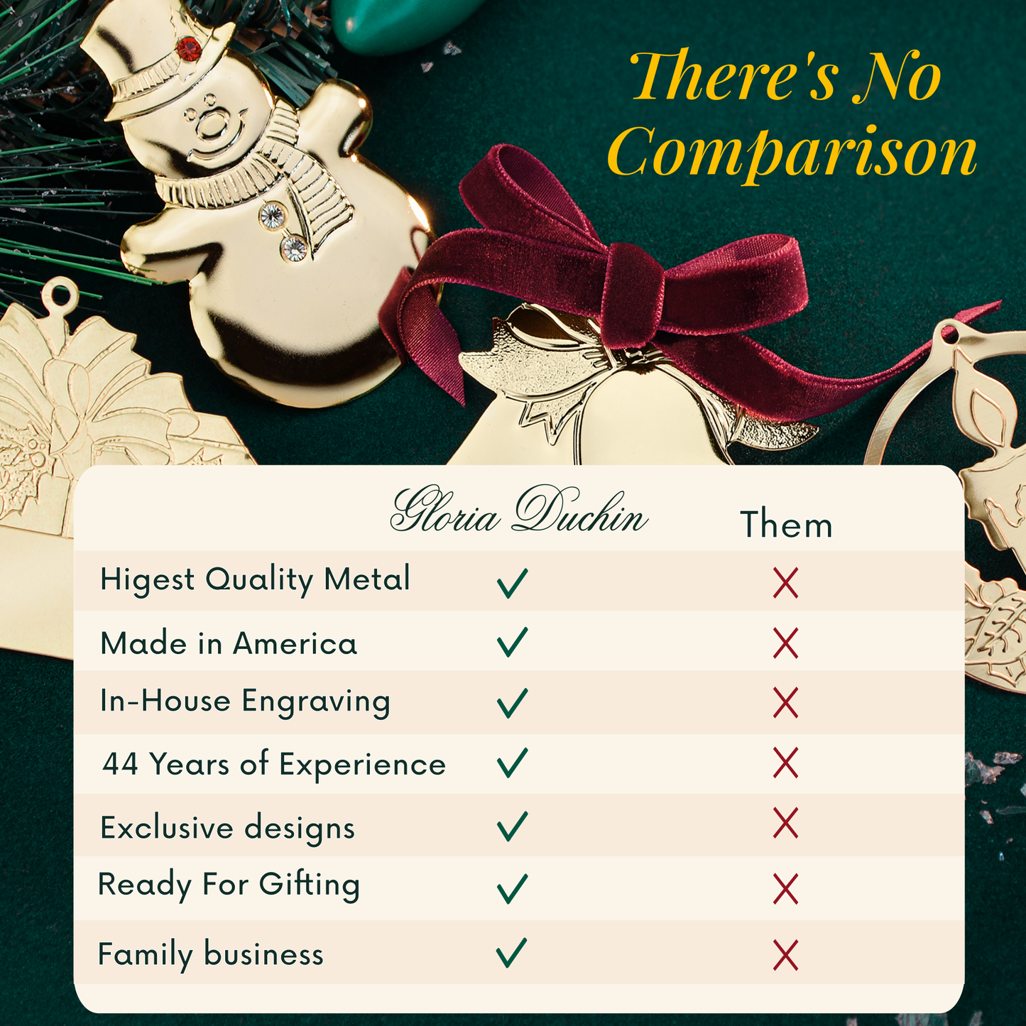 Ladies Black Stiletto Ornament