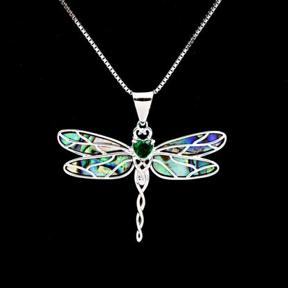 Dragonfly Abalone Necklace