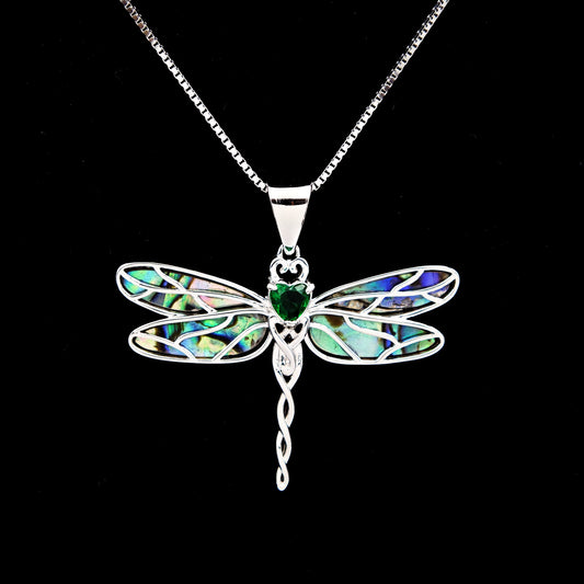 Dragonfly Abalone Necklace