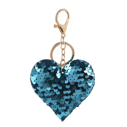 Sequin Heart Charm/Keychain