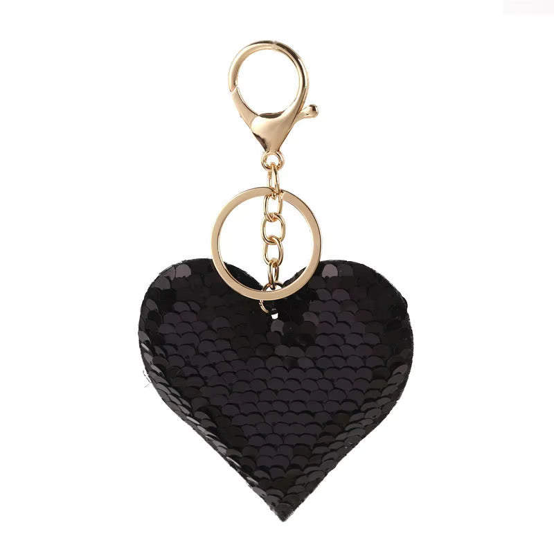 Sequin Heart Charm/Keychain