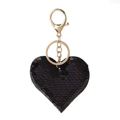 Sequin Heart Charm/Keychain