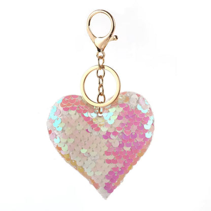 Sequin Heart Charm/Keychain