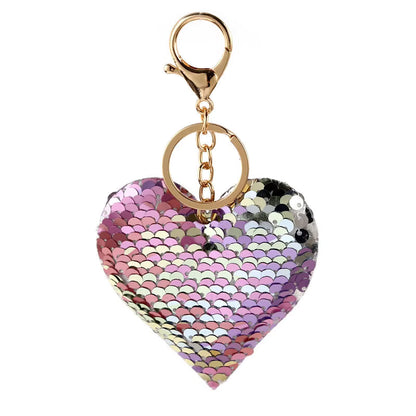 Sequin Heart Charm/Keychain