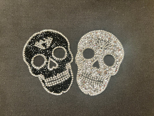 Iron-On Sparkle Skull Patch