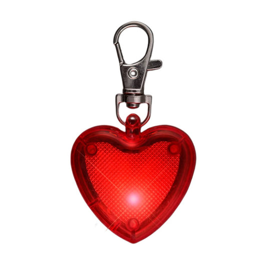 Red Heart Personal Safety Emergency Keychain Set Flashlight Blinkers-0