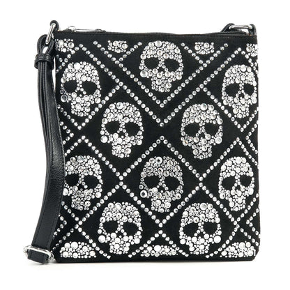 Stunning Bling Skull Crossbody Bag