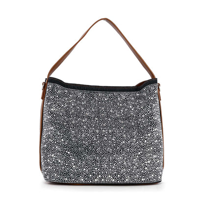 Rhinestone Denim Fashion Hobo