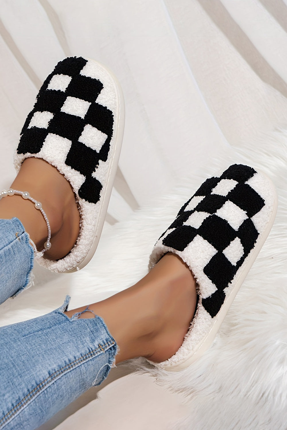 Checkered Slippers