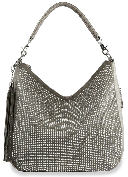 Shimmering Stone Hobo Handbag