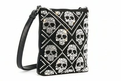Stunning Bling Skull Crossbody Bag