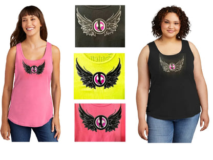 Silver Sparkle Wing Tanks
