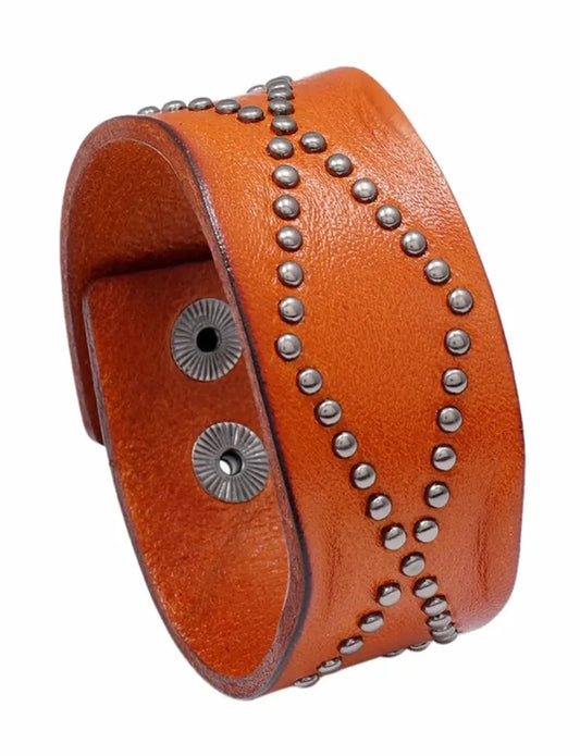 Leather Studded Cuff