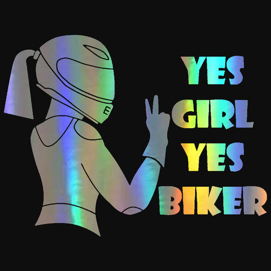 Biker Girl Decal